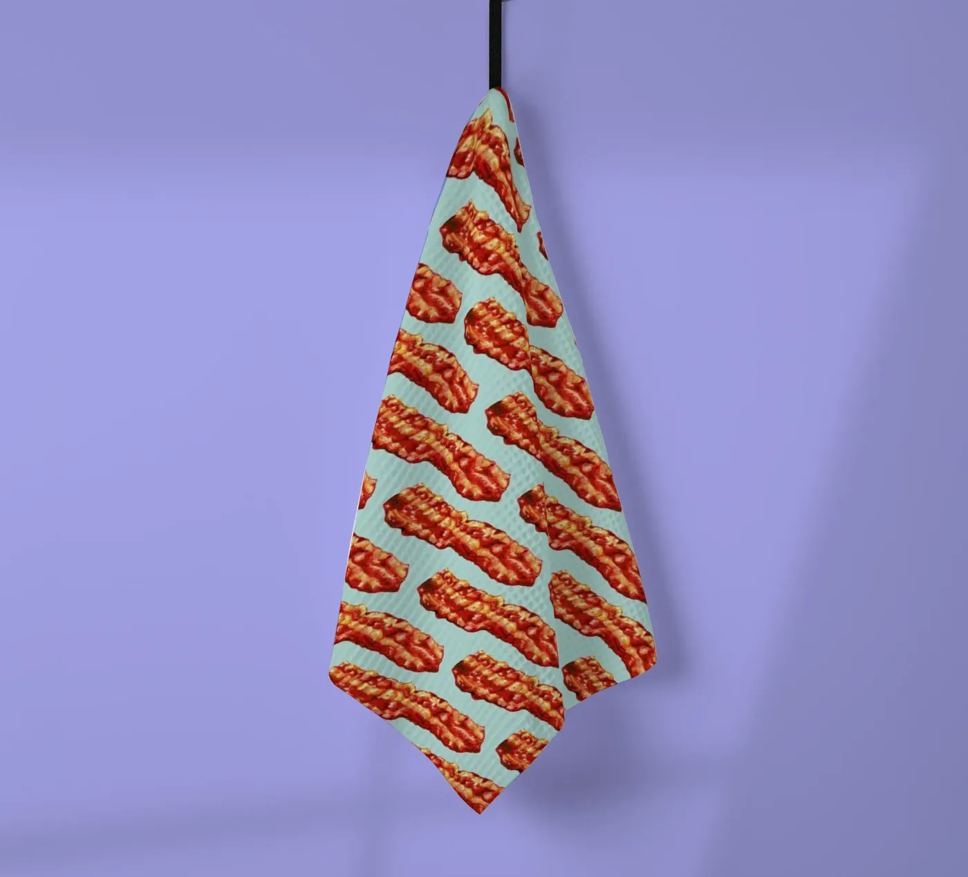 Bacon Pattern tea towel by Kelly Gilleran