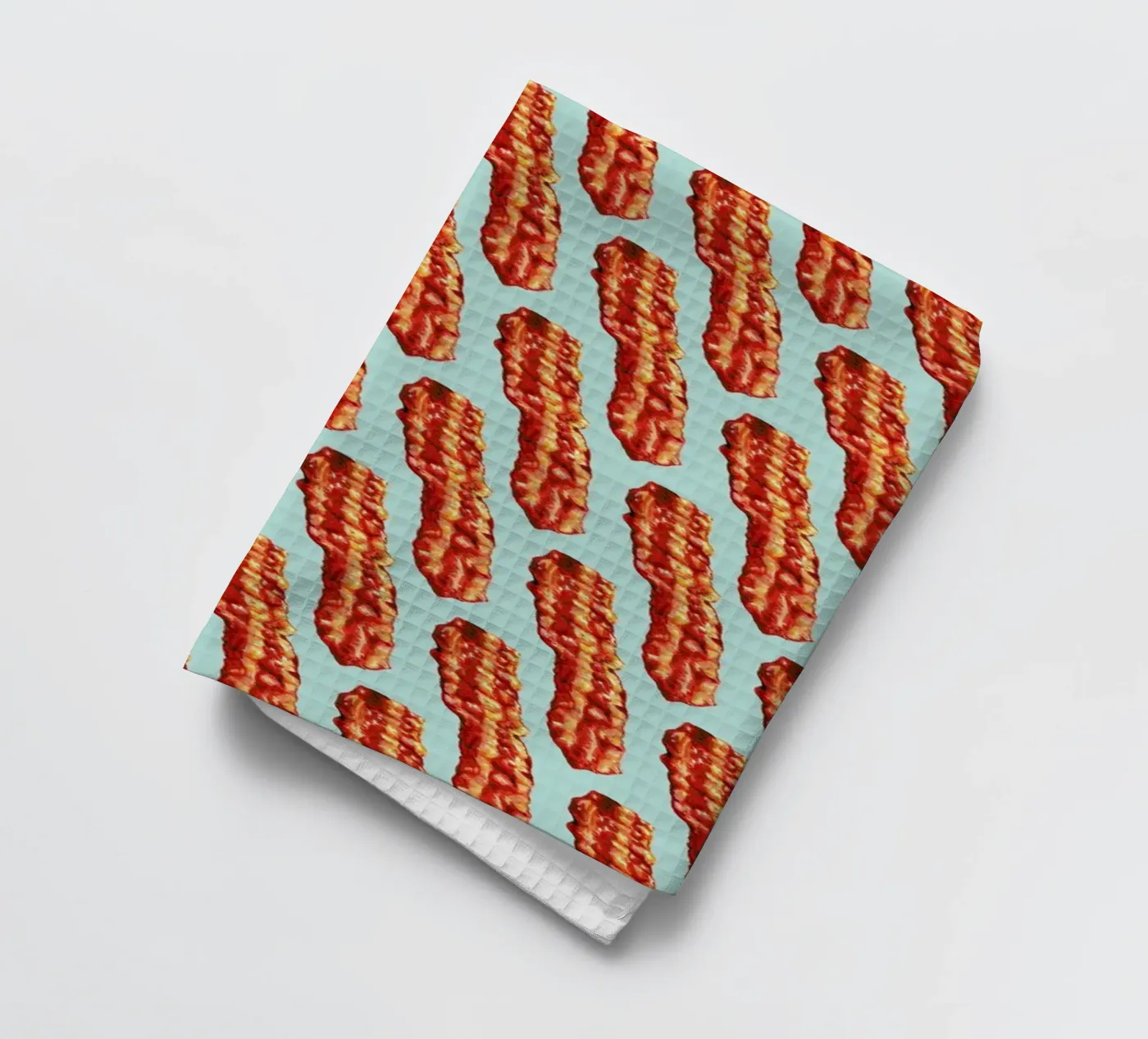 Bacon Pattern tea towel by Kelly Gilleran