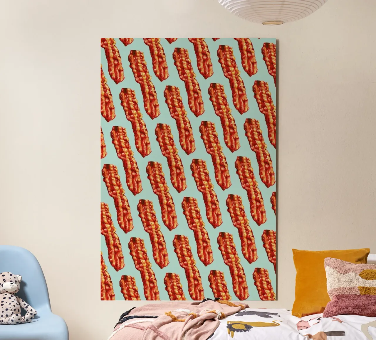 Bacon Pattern Alu-Dibond von Kelly Gilleran