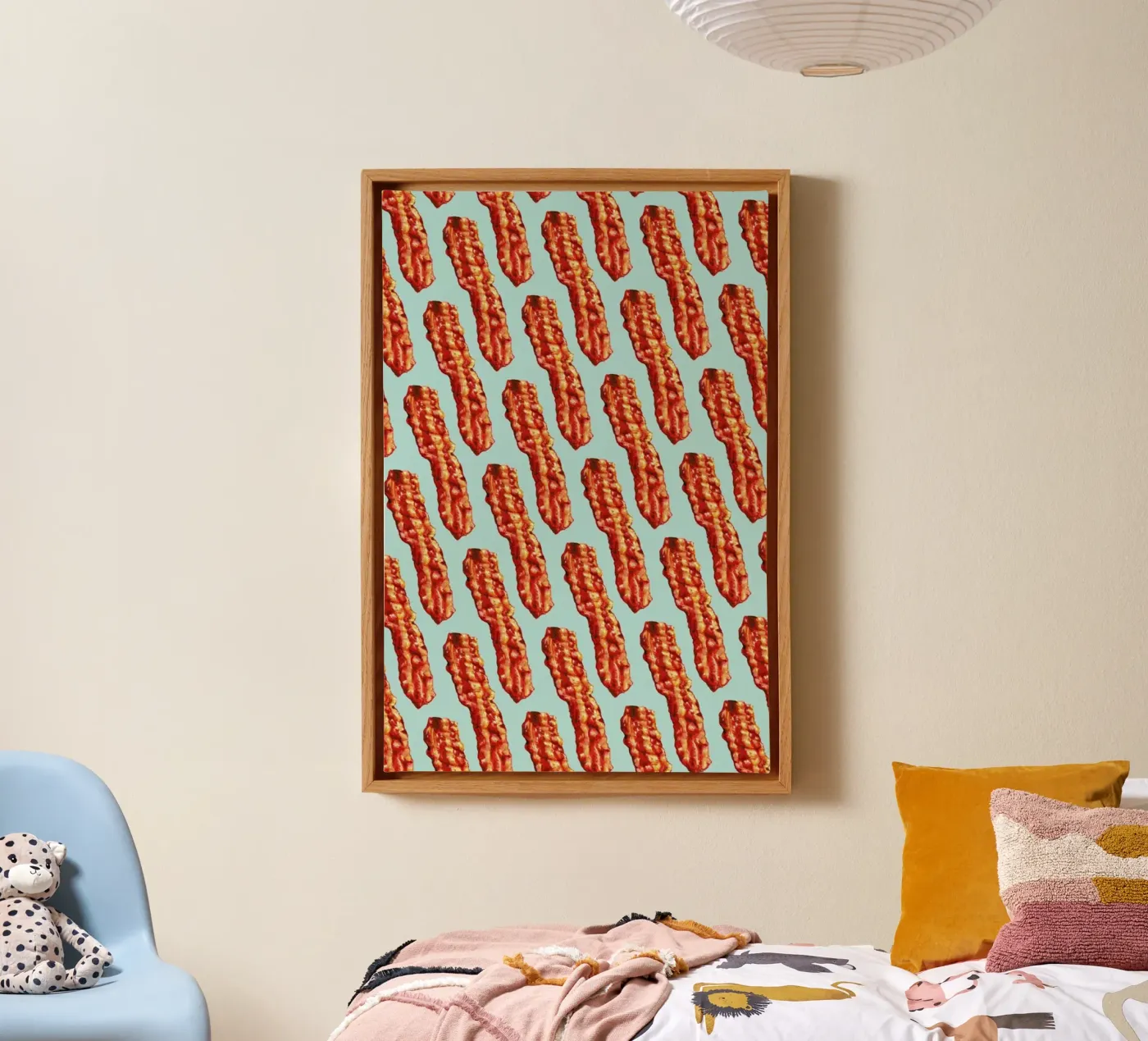 Bacon Pattern tela da Kelly Gilleran