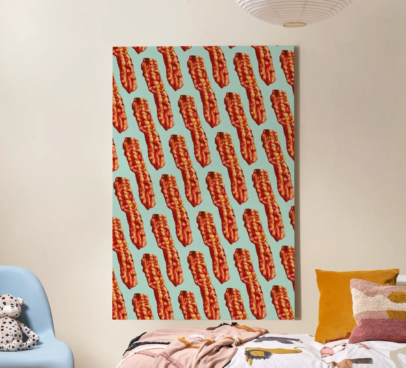 Bacon Pattern tela da Kelly Gilleran