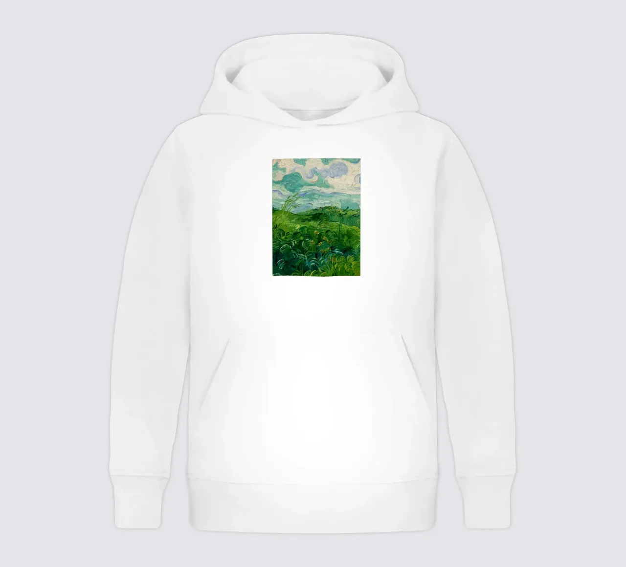erba verde e fitta felpa bambino con cappuccio da cloud shop