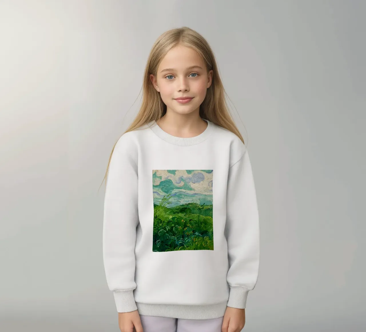 erba verde e fitta felpa bambino da cloud shop