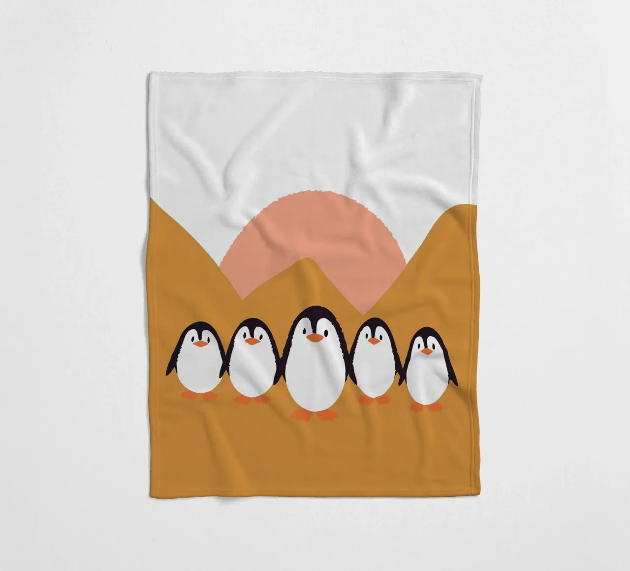 Cinque pinguini coperta in pile da TRENDY POSTER SHOP