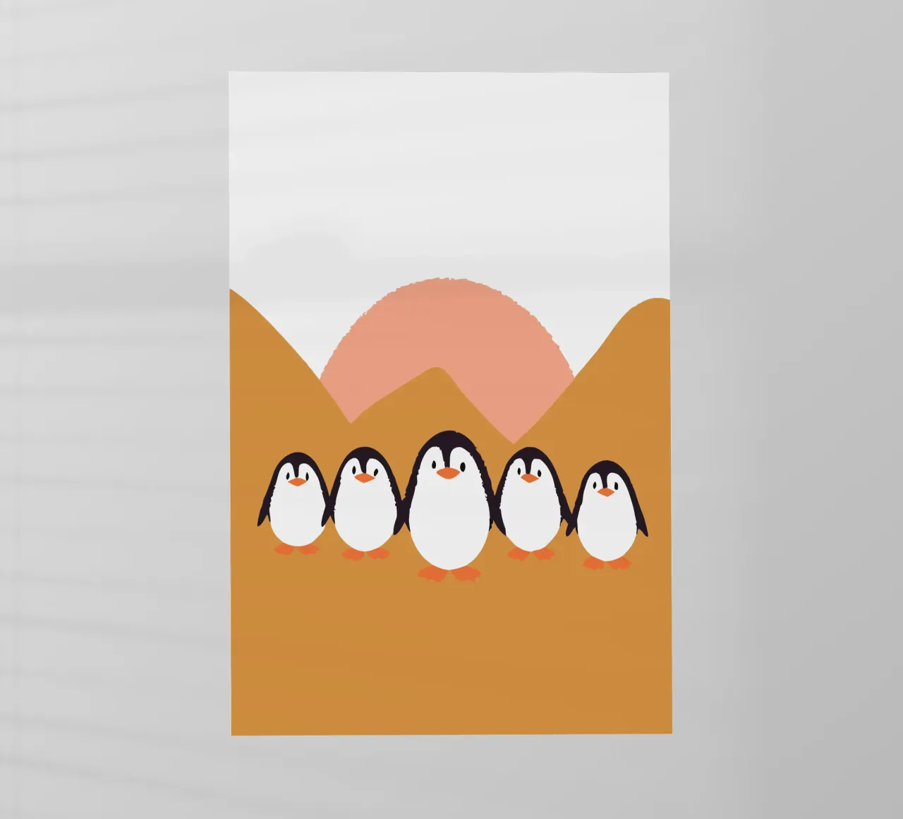 Cinque pinguini pellicola backlit da TRENDY POSTER SHOP