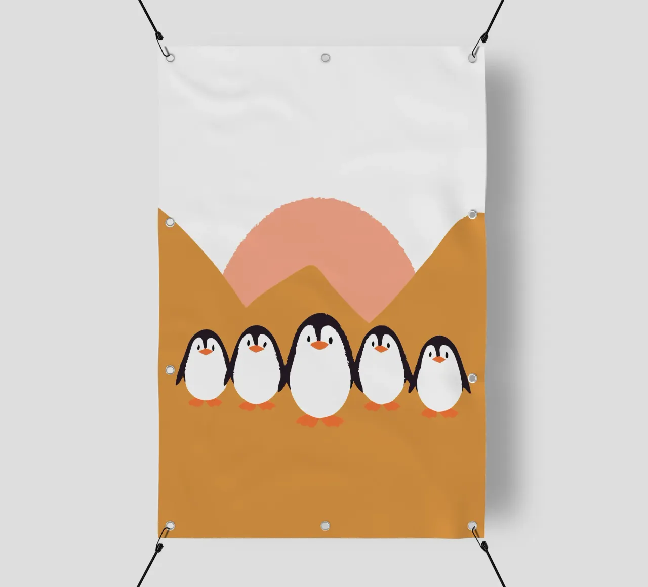 Cinque pinguini telo in pvc da TRENDY POSTER SHOP