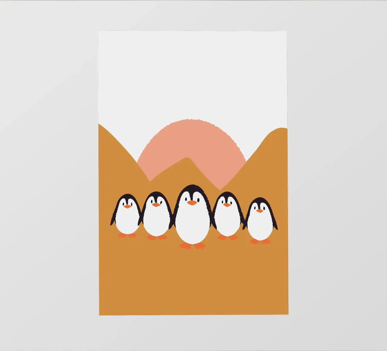 Cinque pinguini telo in pvc da TRENDY POSTER SHOP
