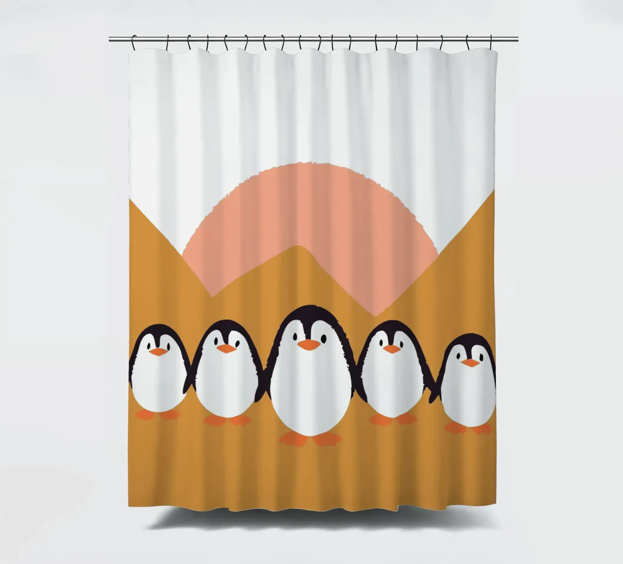 Cinque pinguini tenda da doccia da TRENDY POSTER SHOP