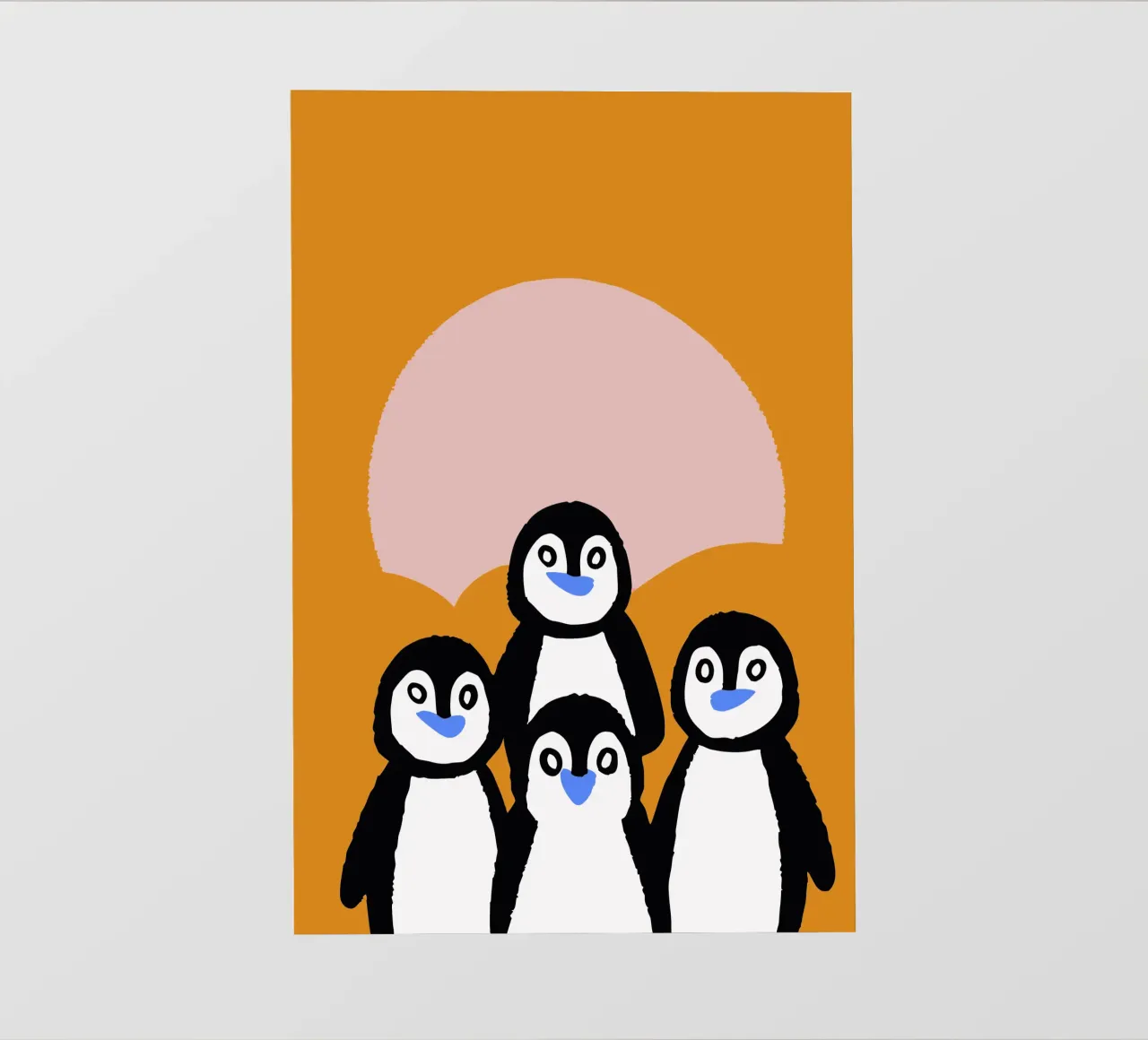 Quattro pinguini telo in pvc da TRENDY POSTER SHOP