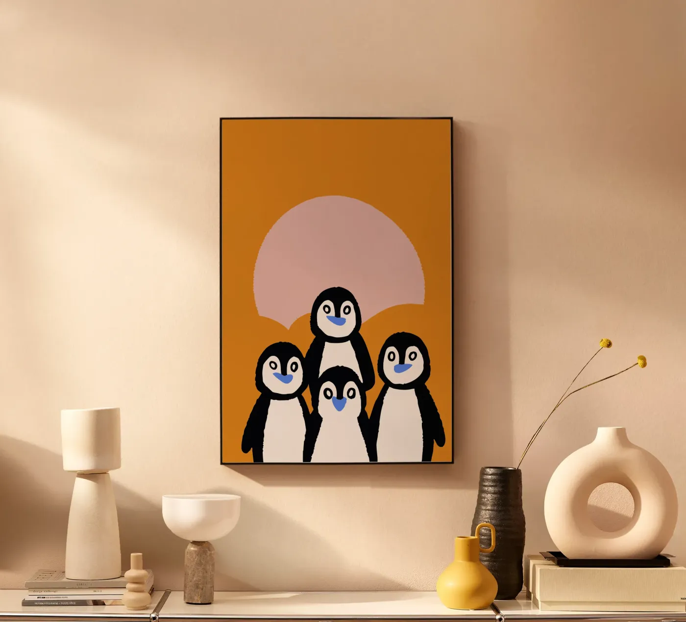 Quattro pinguini plexiglass da TRENDY POSTER SHOP