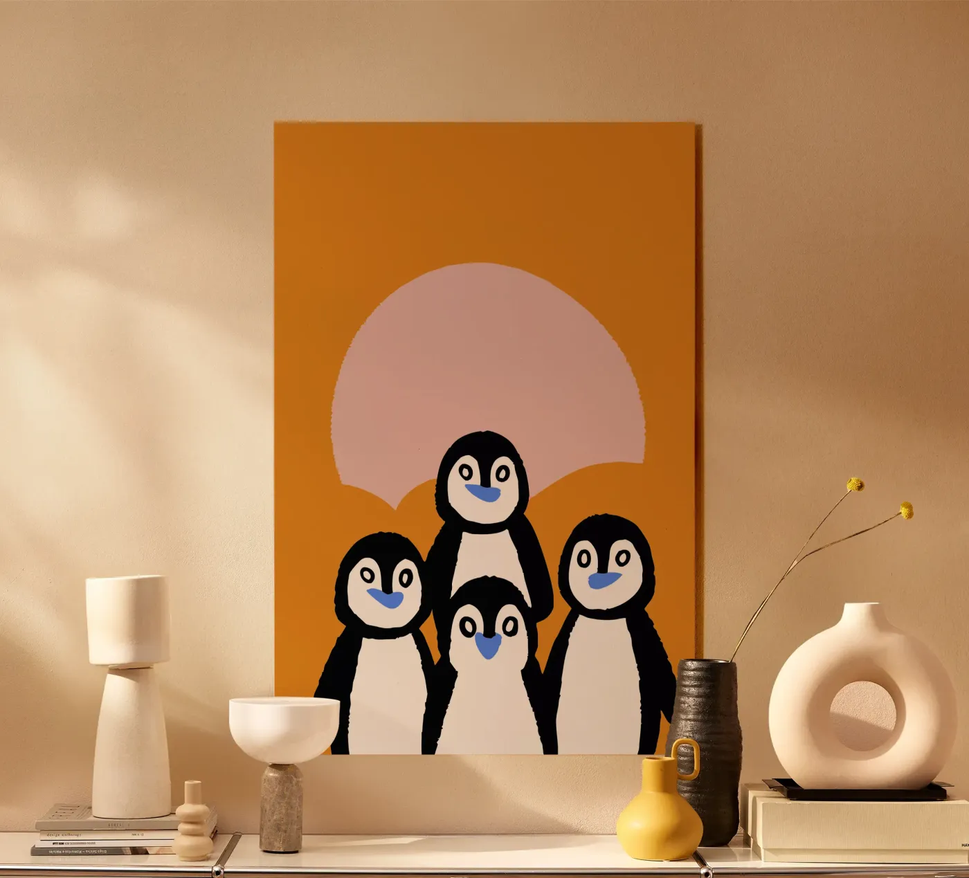 Quattro pinguini plexiglass da TRENDY POSTER SHOP