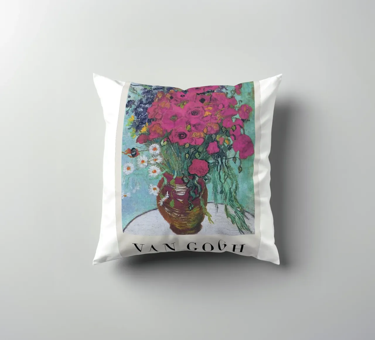 vaso fiori rosa arredo interno cuscino da cloud shop