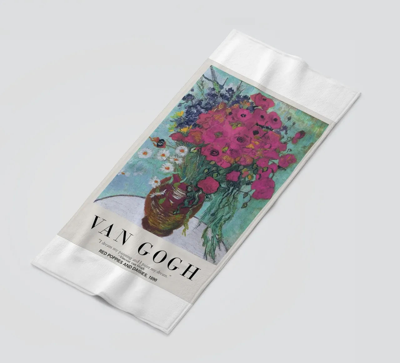 vaso fiori rosa arredo interno telo mare da cloud shop
