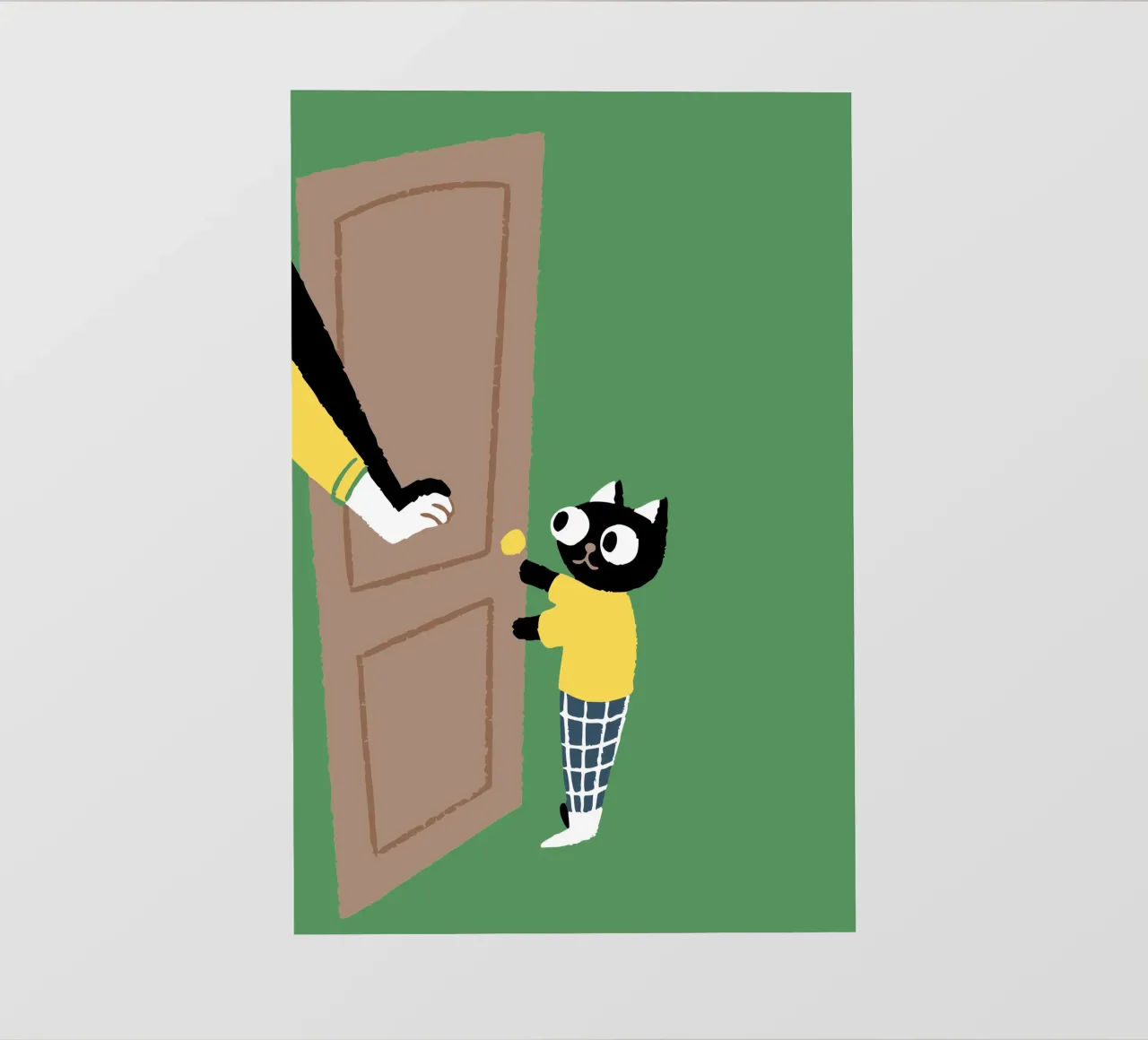 Cat Character at the Door photo wallpaper by TRENDY POSTER SHOP