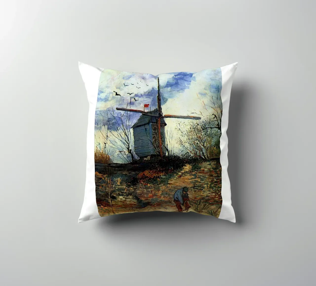windmill vegetation structure decorative cushion by cloud shop