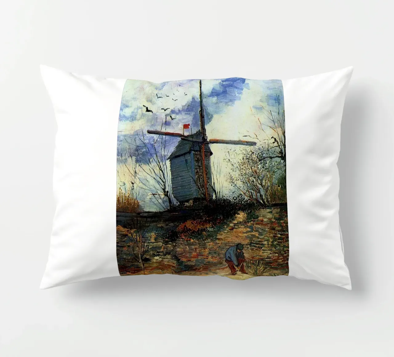 windmill vegetation structure decorative cushion by cloud shop