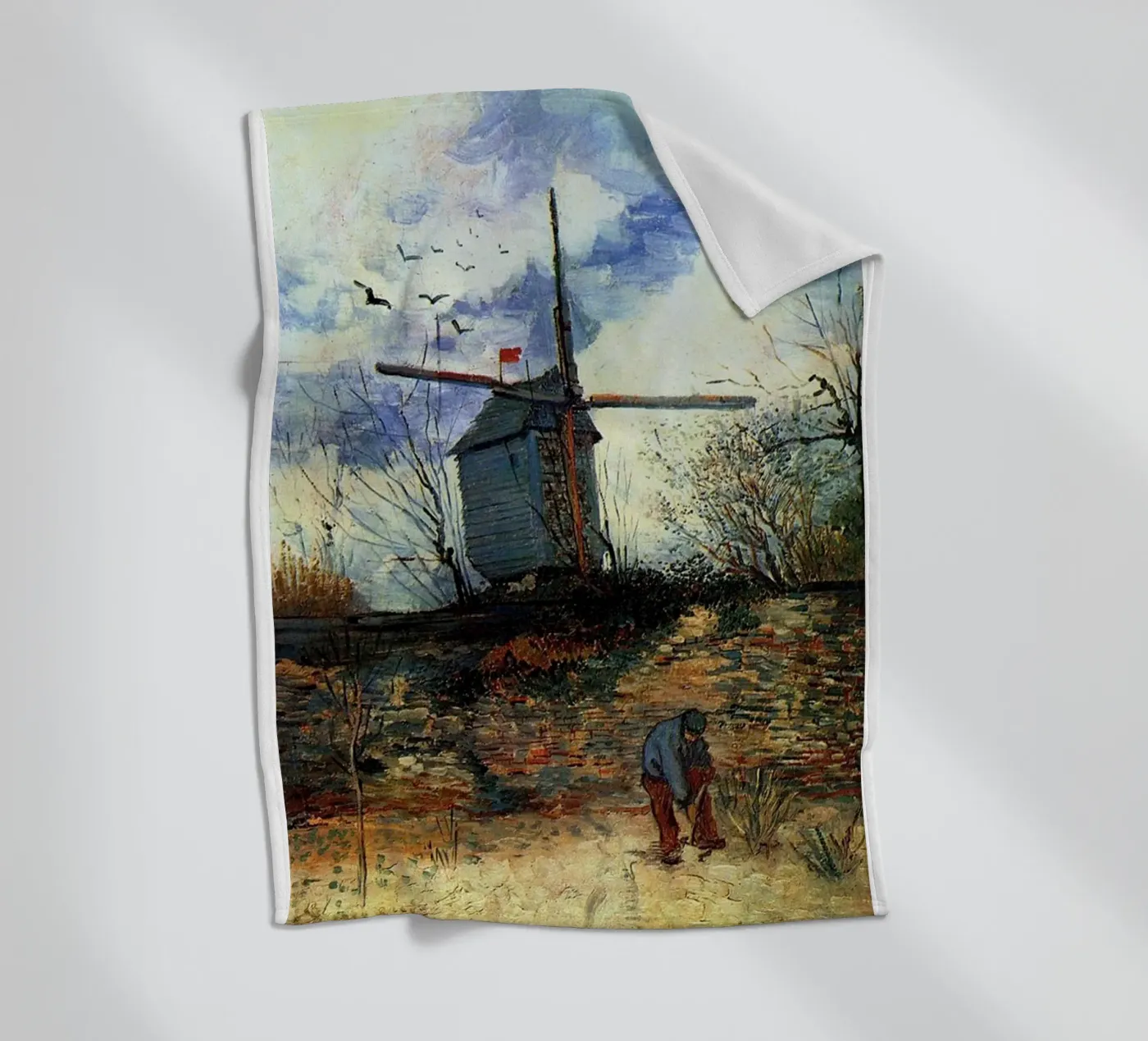 windmill vegetation structure Fleecedecke von cloud shop