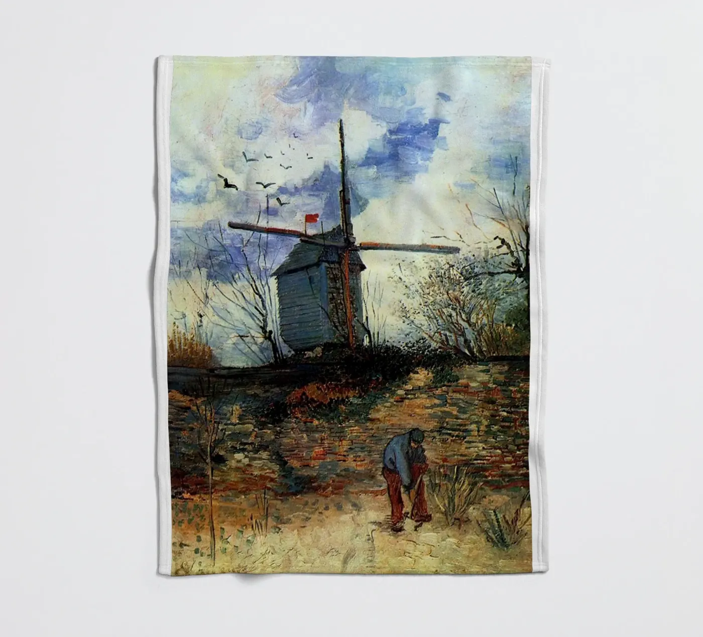 windmill vegetation structure Fleecedecke von cloud shop