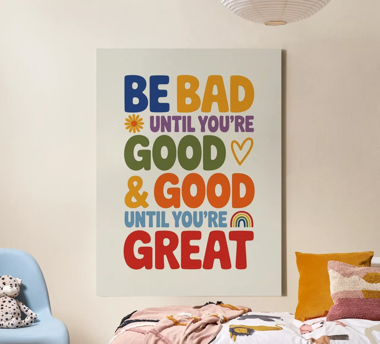 BE GOOD tela con Cornice a cassetta da Klitzeklein