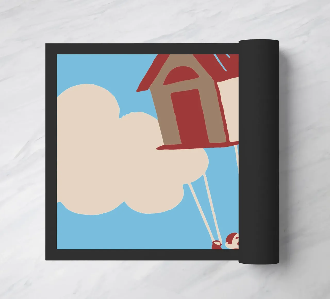Casa volante con palloncini zerbino da TRENDY POSTER SHOP