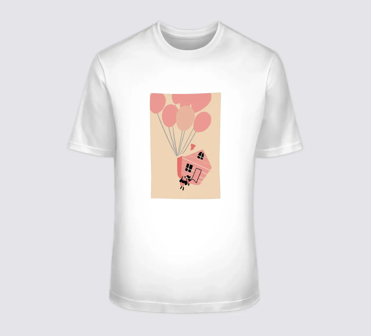 Casa volante con palloncini t-shirt da TRENDY POSTER SHOP