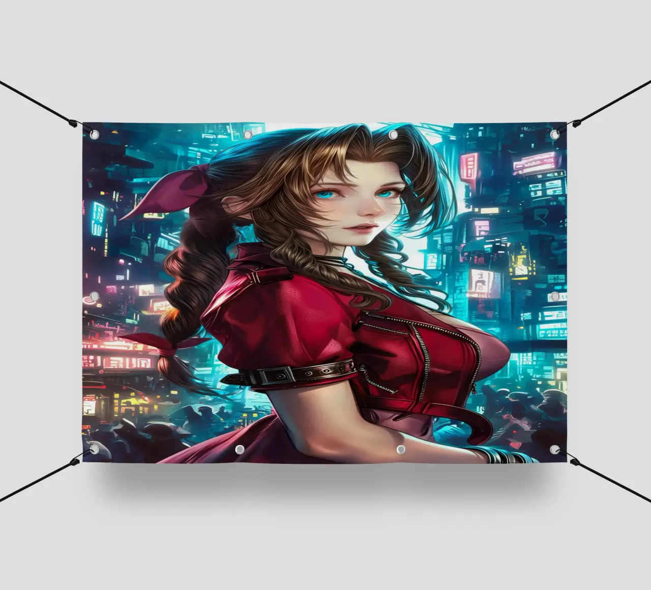 Aerith Gainsborough Final Fantasy FFVII telo in pvc da Fleur de Lys