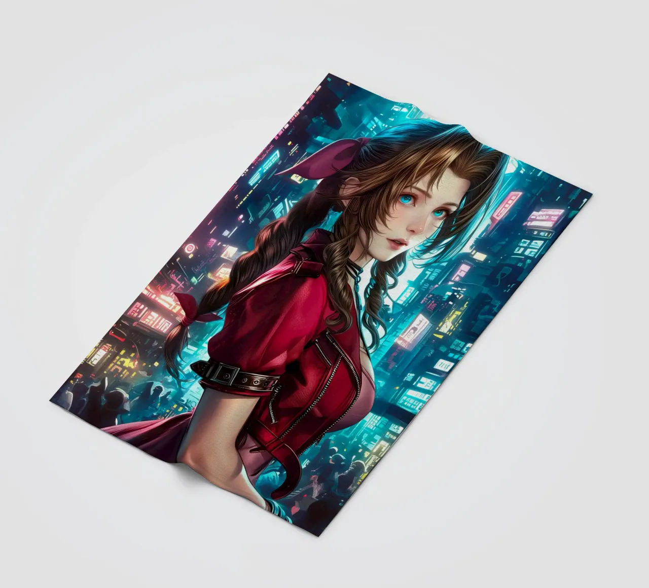Aerith Gainsborough Final Fantasy FFVII fleece blanket by Fleur de Lys