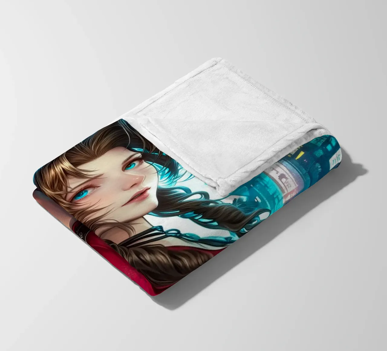 Aerith Gainsborough Final Fantasy FFVII fleece blanket by Fleur de Lys