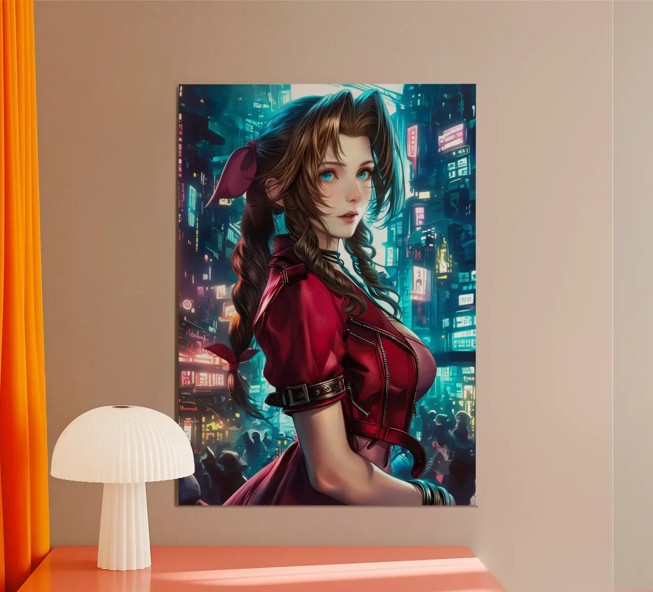Aerith Gainsborough Final Fantasy FFVII forex plate by Fleur de Lys