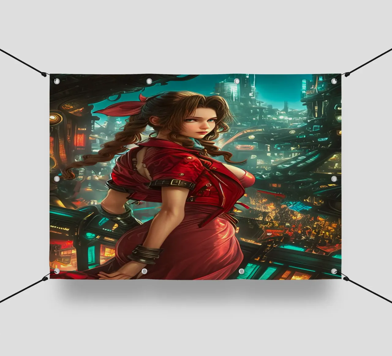 Aerith Gainsborough Final Fantasy FFVII telo in pvc da Fleur de Lys