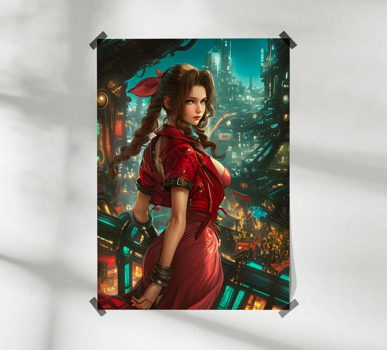 Aerith Gainsborough Final Fantasy FFVII poster da Fleur de Lys