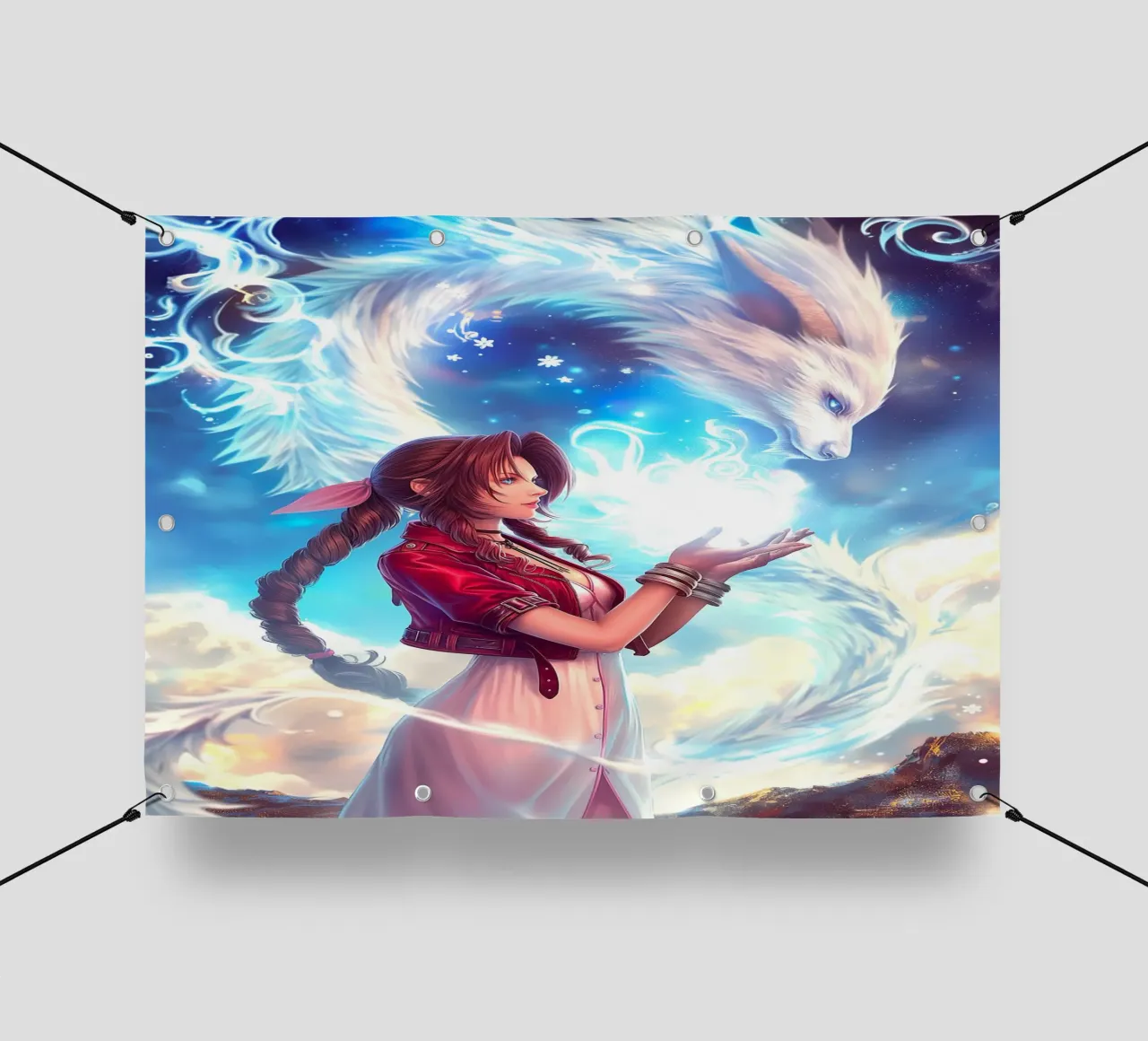Aerith Gainsborough Final Fantasy FFVII telo in pvc da Fleur de Lys