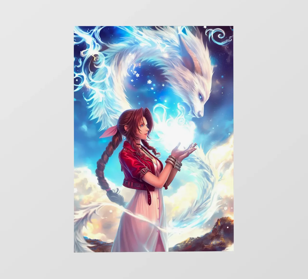 Aerith Gainsborough Final Fantasy FFVII telo in pvc da Fleur de Lys