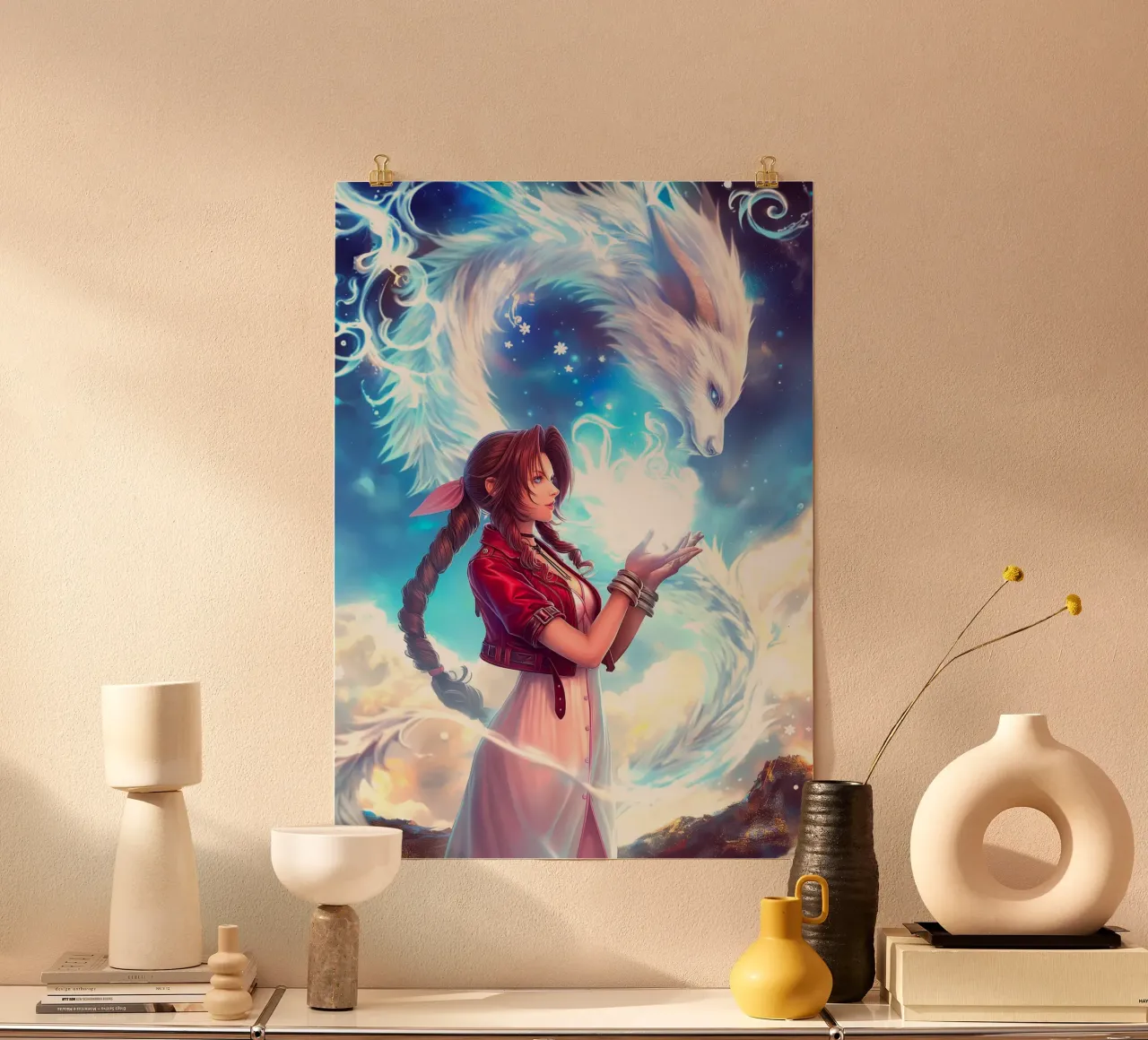 Aerith Gainsborough Final Fantasy FFVII hahnemühle by Fleur de Lys