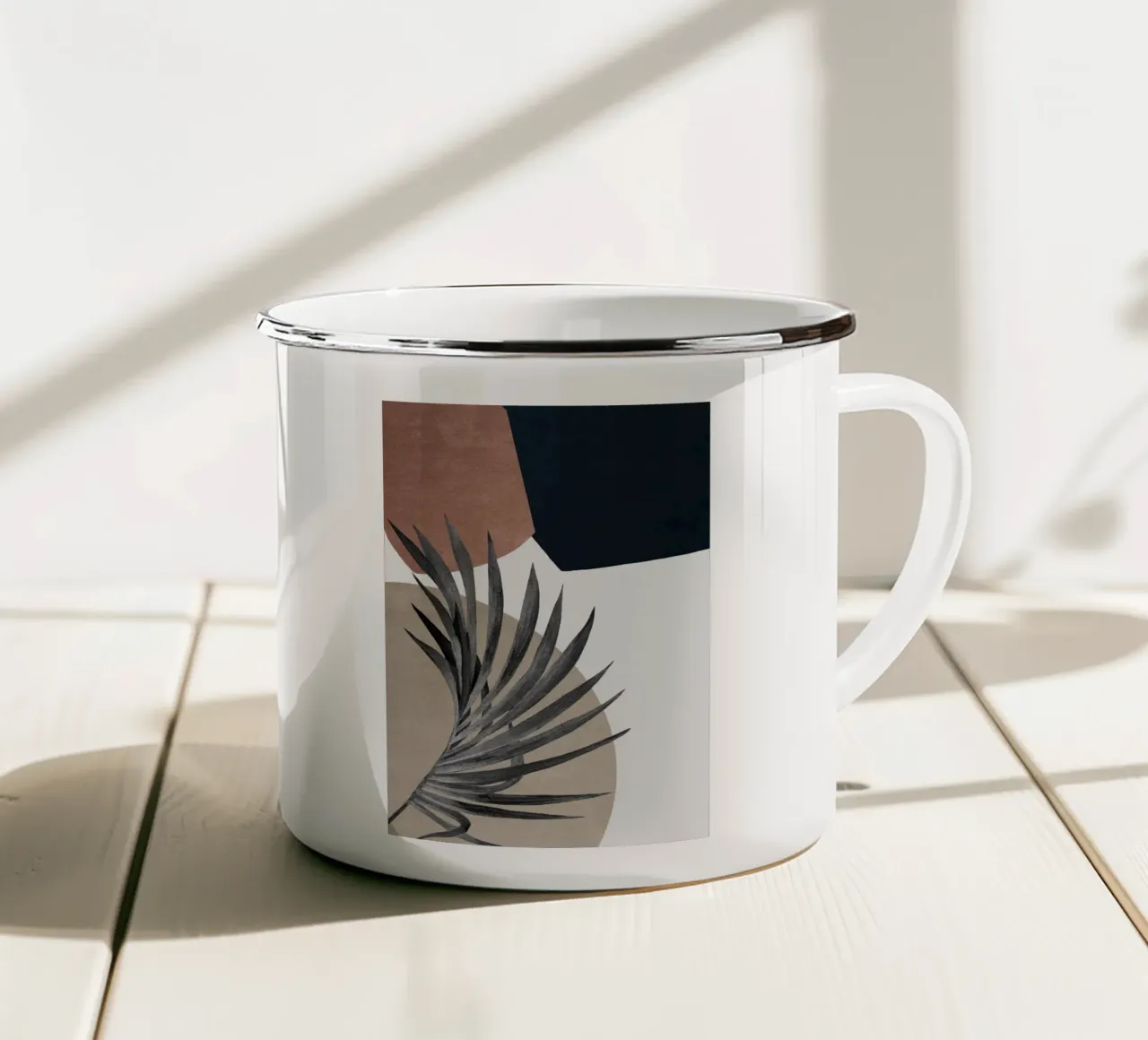abstract boho art tazza in smalto da vintageshop