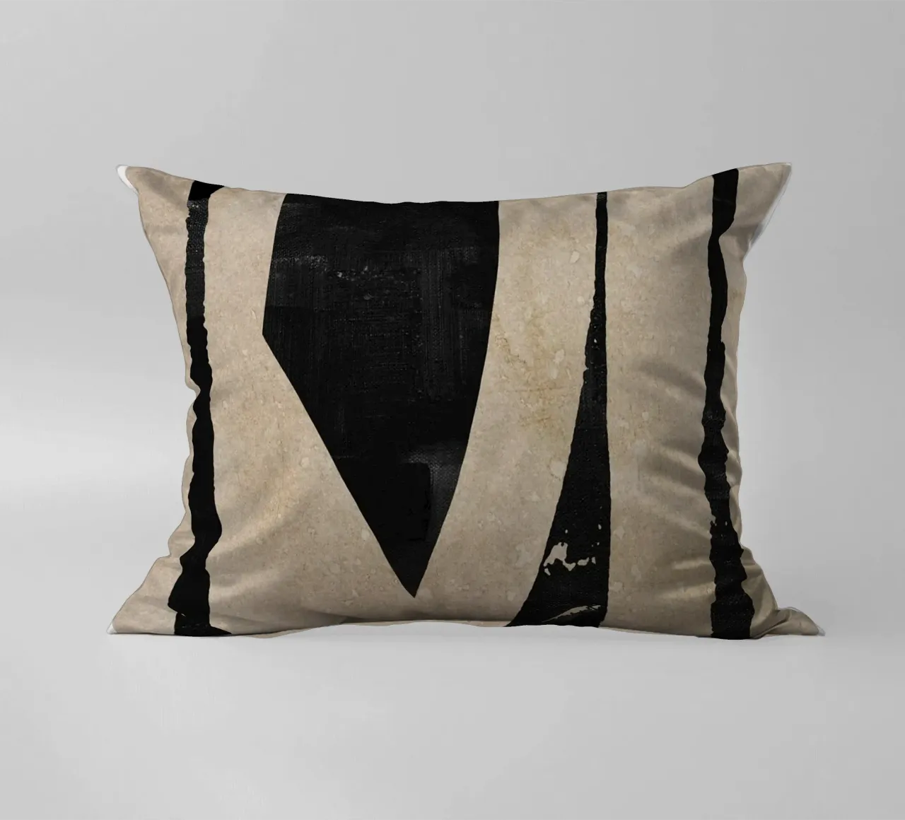 abstract art black blocks cuscino da vintageshop