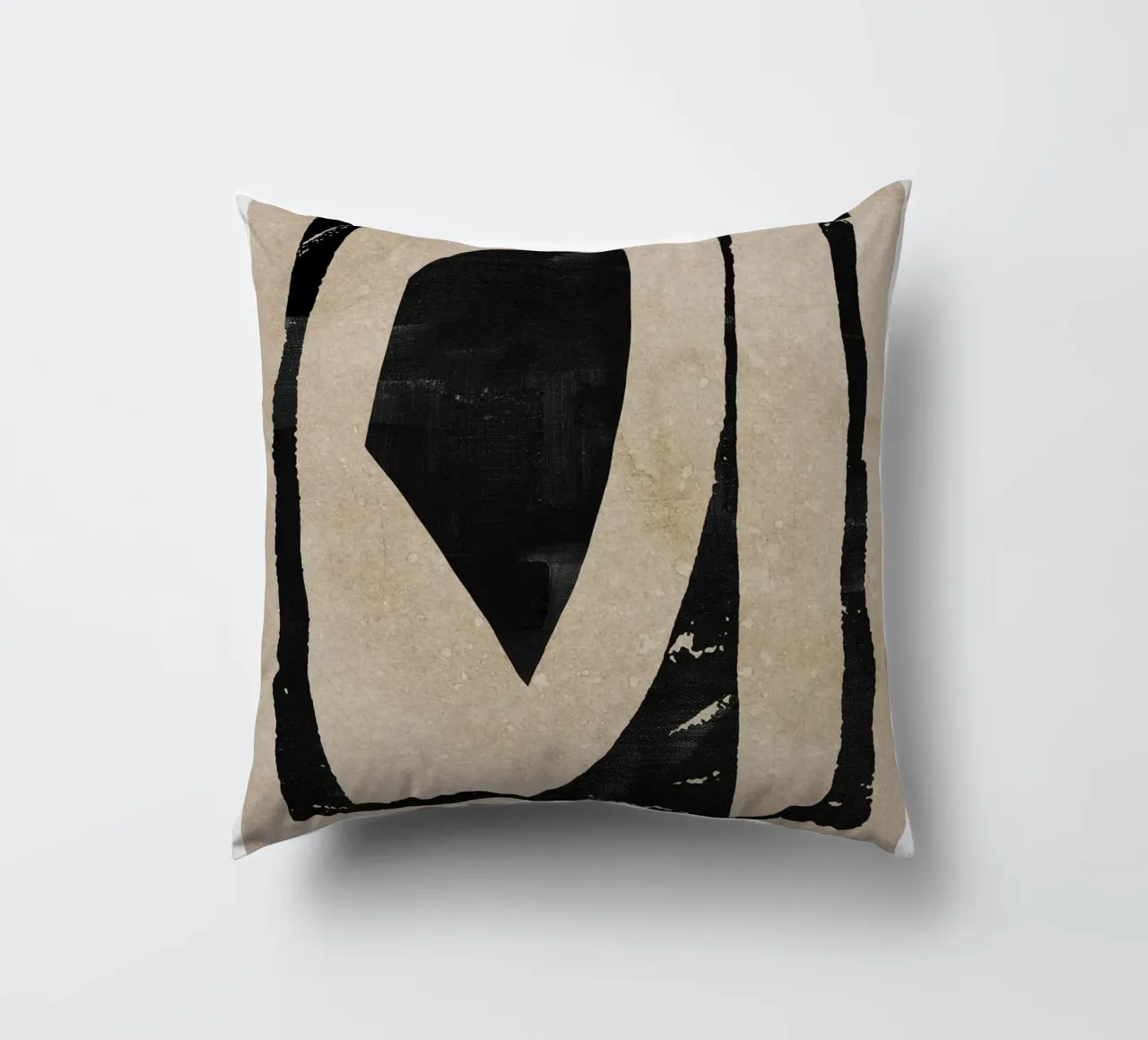 abstract art black blocks cuscino da vintageshop