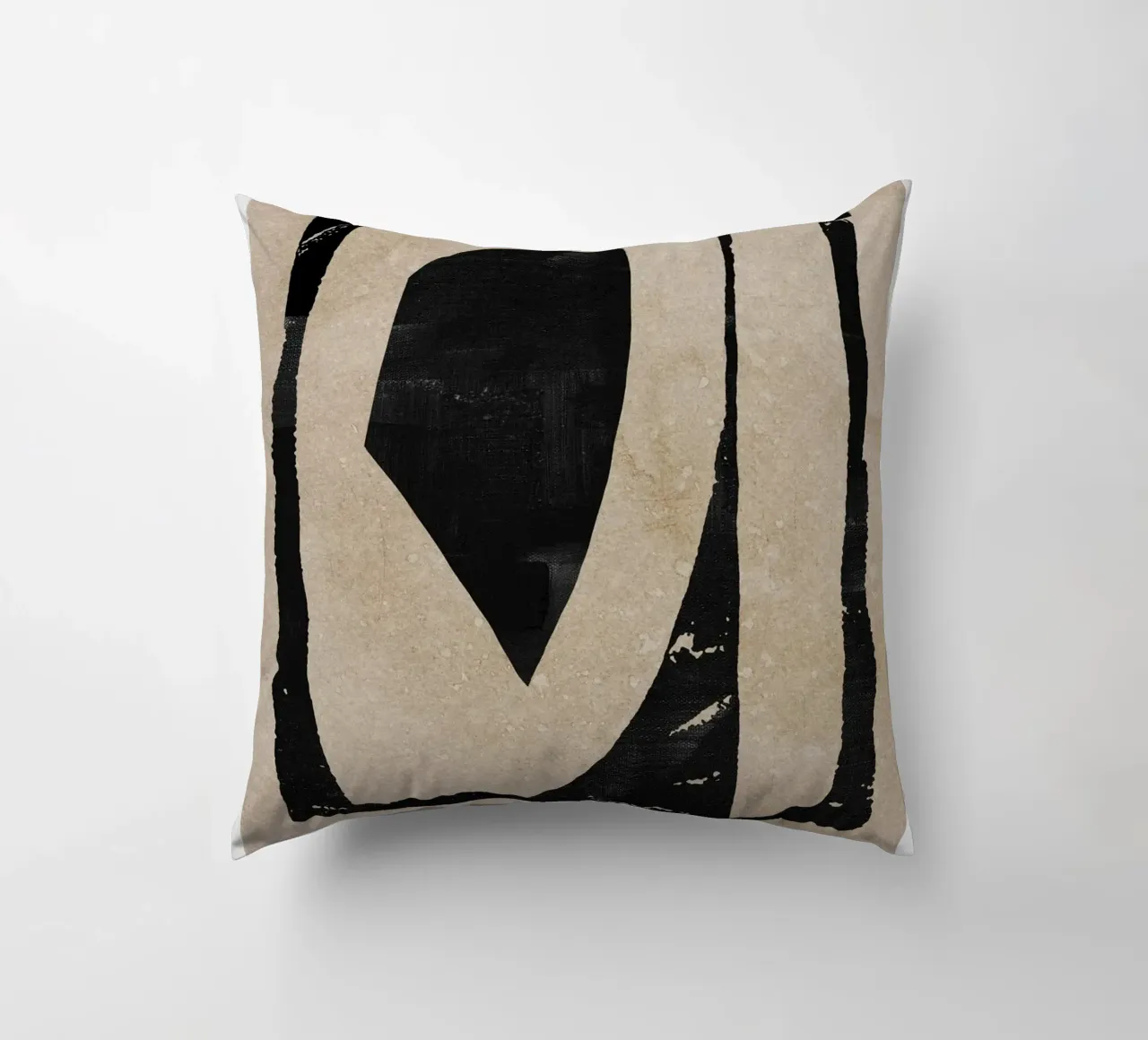 abstract art black blocks cuscino da vintageshop