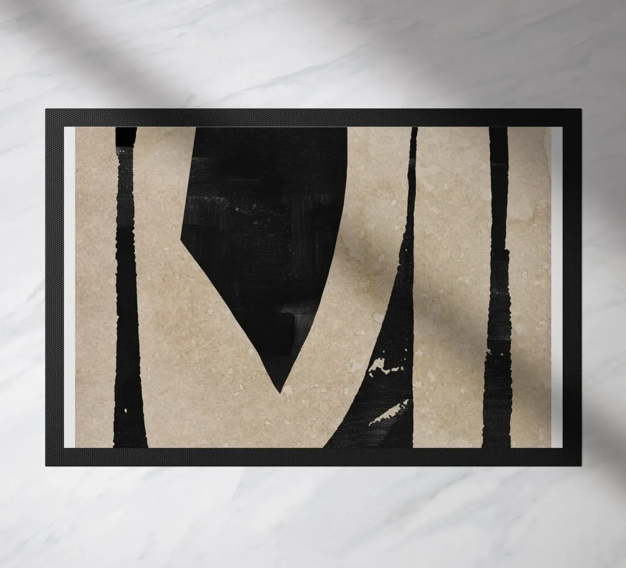 abstract art black blocks zerbino da vintageshop