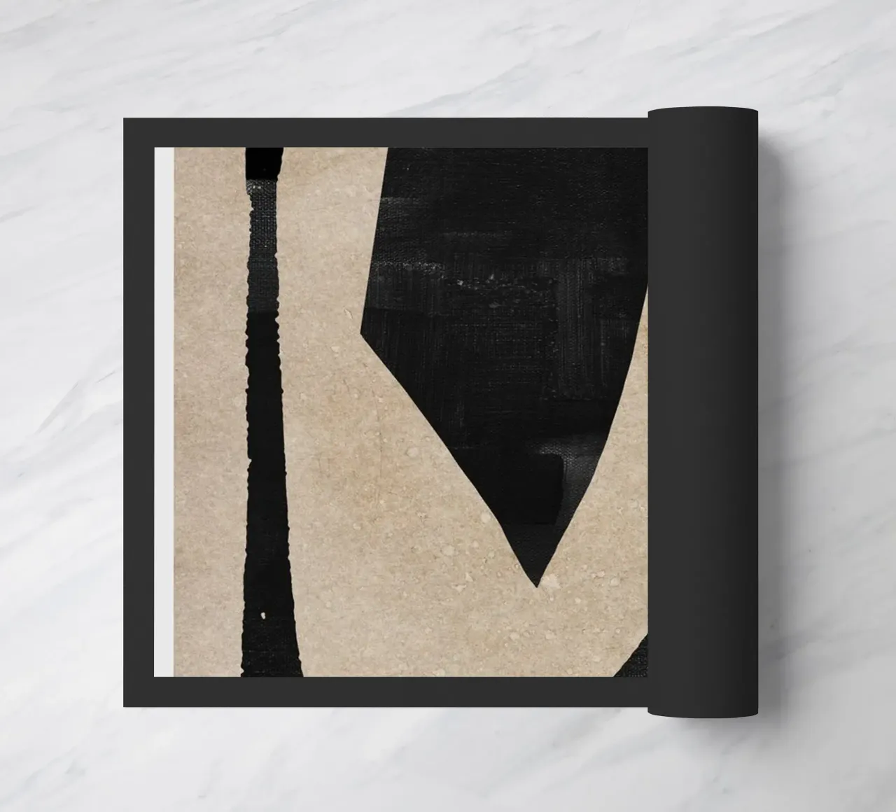 abstract art black blocks zerbino da vintageshop