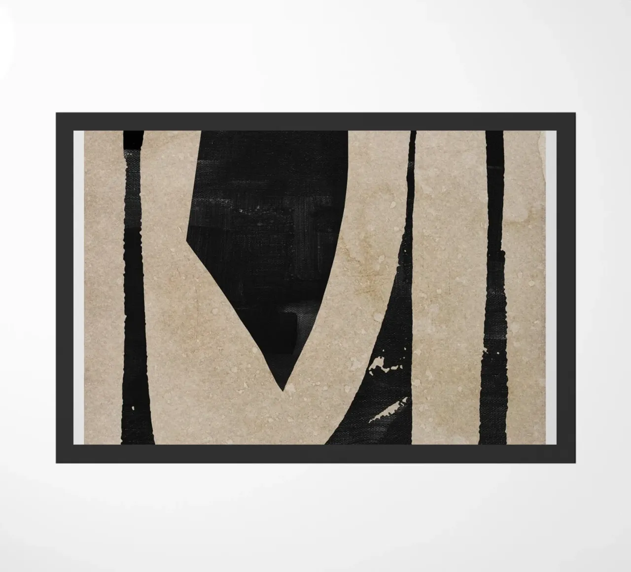 abstract art black blocks zerbino da vintageshop