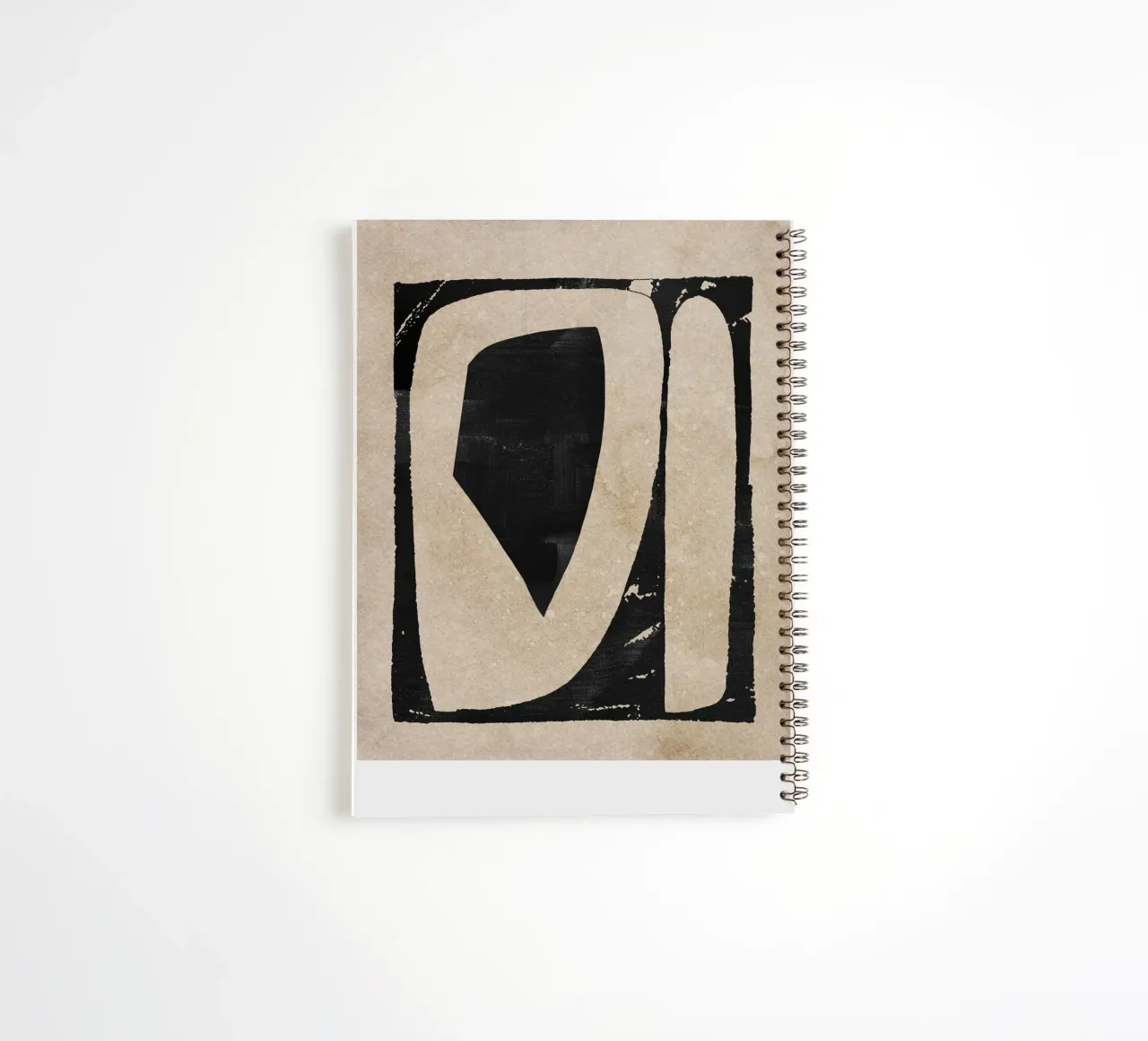 abstract art black blocks spiral notebook by vintageshop