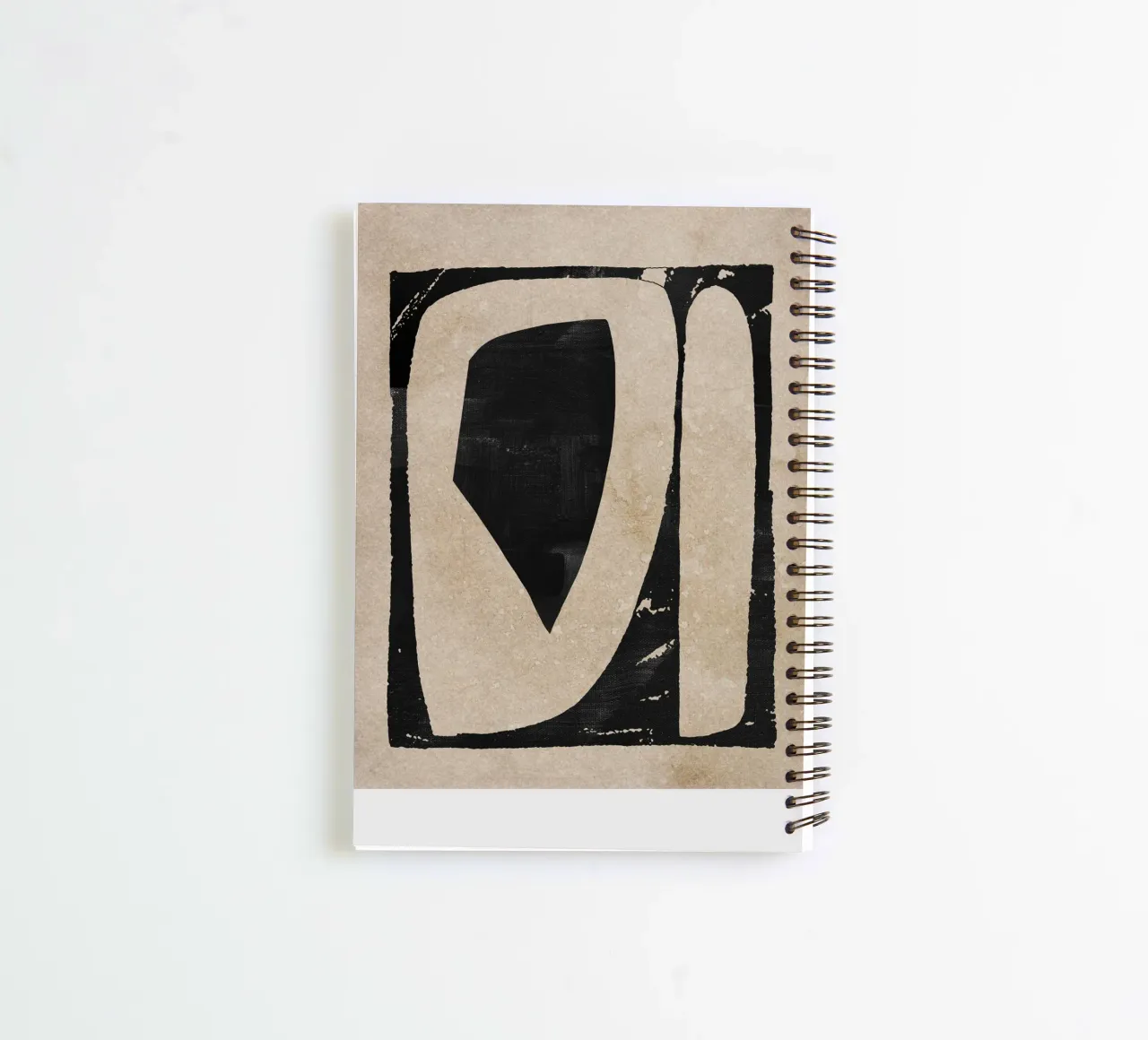 abstract art black blocks spiral notebook by vintageshop