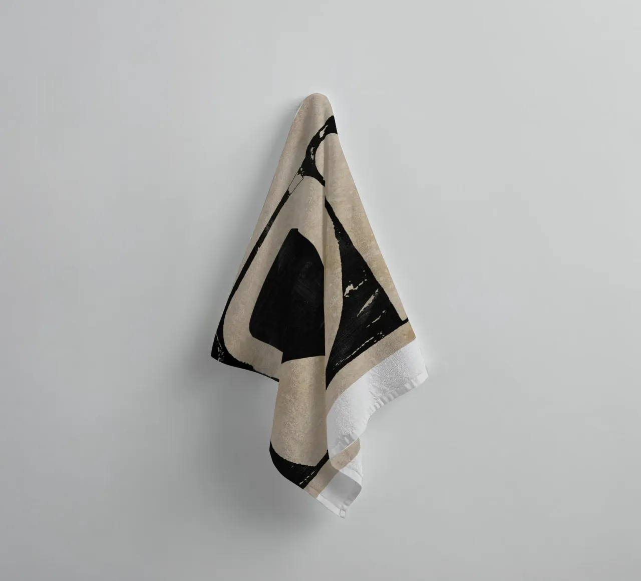 abstract art black blocks asciugamano da bagno da vintageshop