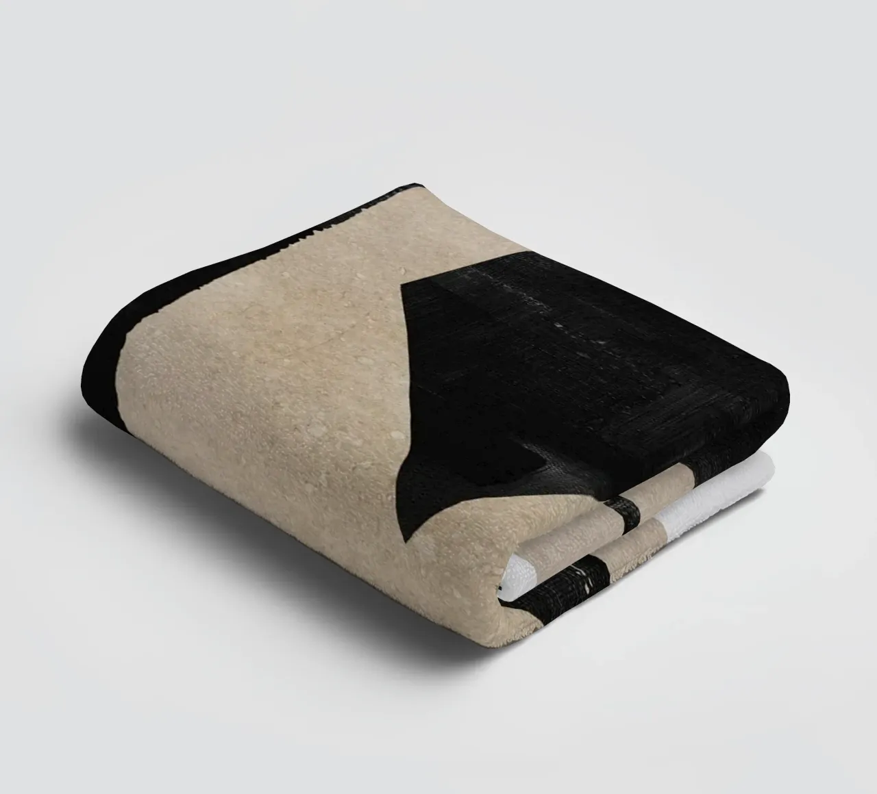 abstract art black blocks asciugamano da bagno da vintageshop