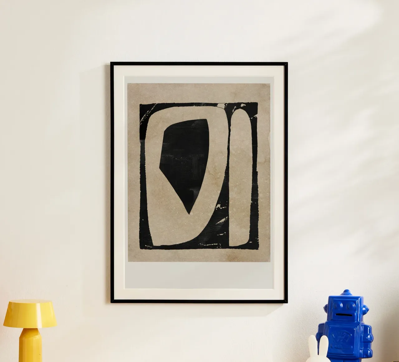 abstract art black blocks carta hahnemühle da vintageshop