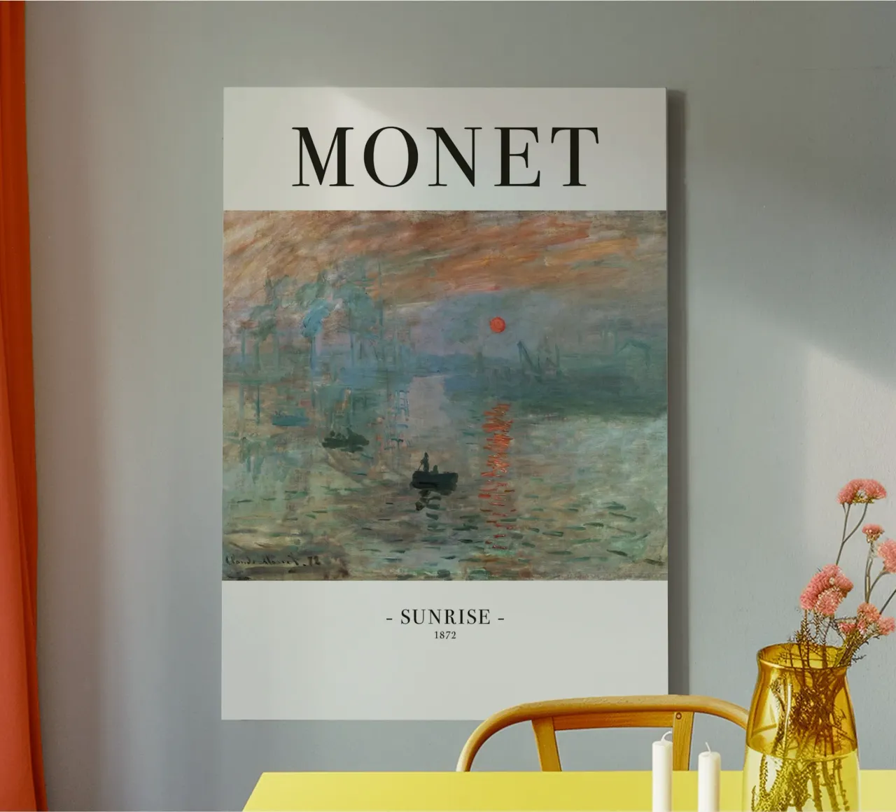 Sunrise Monet tela con Cornice a cassetta da yossy