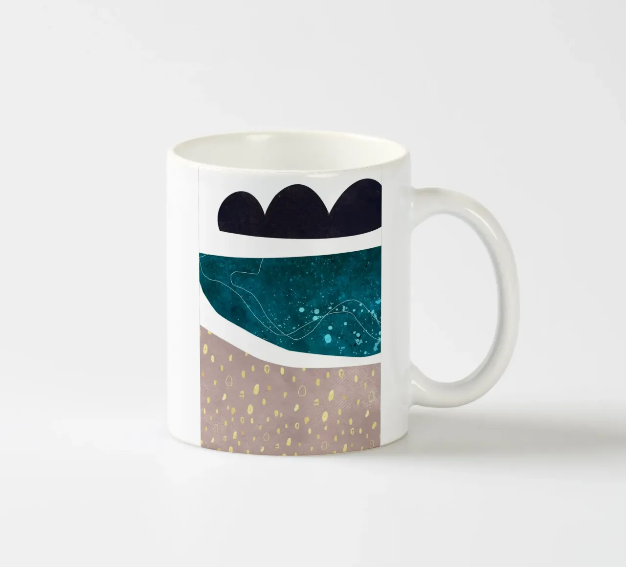 abstract sea art tazza in ceramica da vintageshop