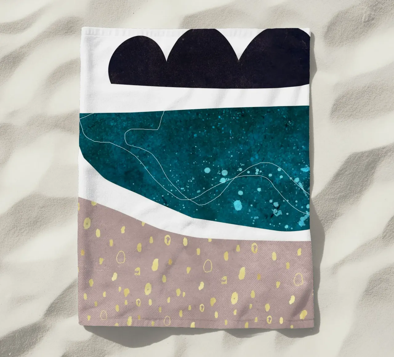 abstract sea art telo mare da vintageshop