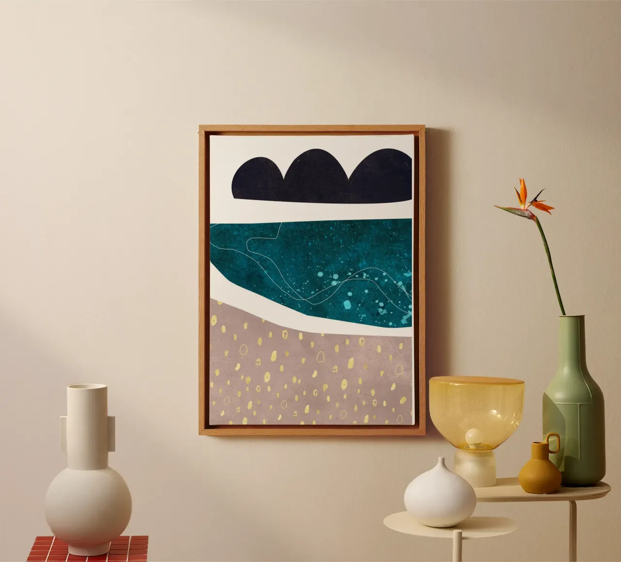 abstract sea art canvas by vintageshop